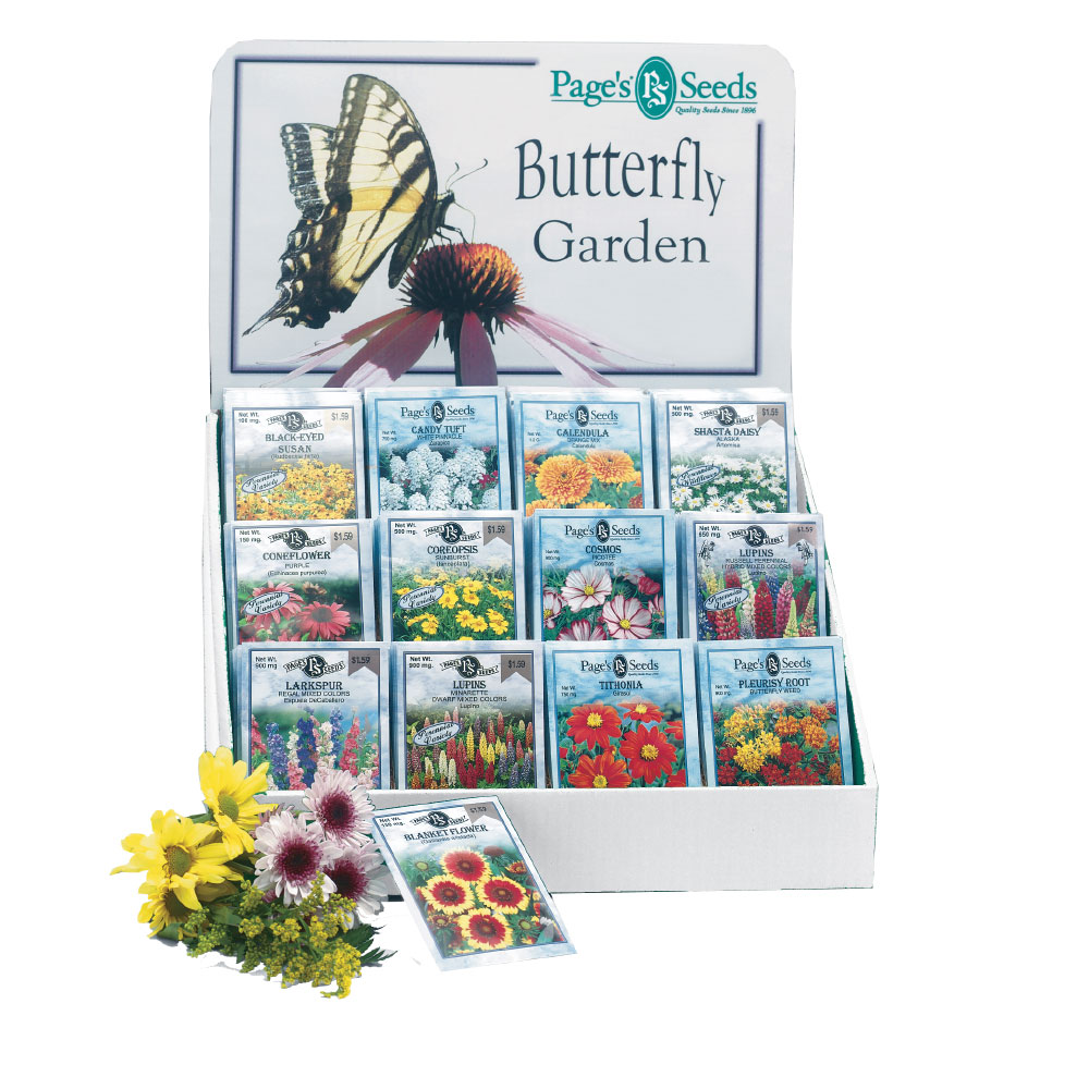 Page's Butterfly Collection 12 Pocket Counter Display - Caudill Seed Company