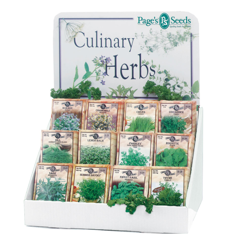 Page's Culinary Herb Collection Counter Display - Caudill Seed Company