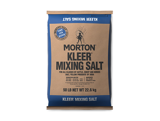 MORTON KLEER MIXING LIVESTOCK SALT BAG  50 LB 49/PAL