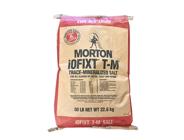 MORTON TRACE MINERAL LIVESTOCK SALT BAG  50 LB 49/PAL