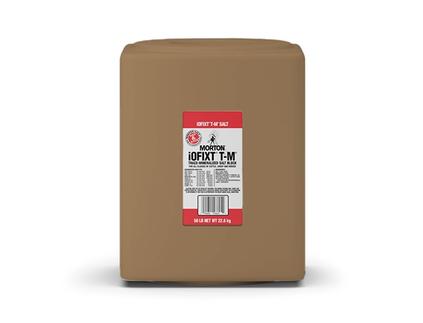 MORTON TM BLOCK LIVESTOCK SALT BLOCK 50 LB 48/PAL