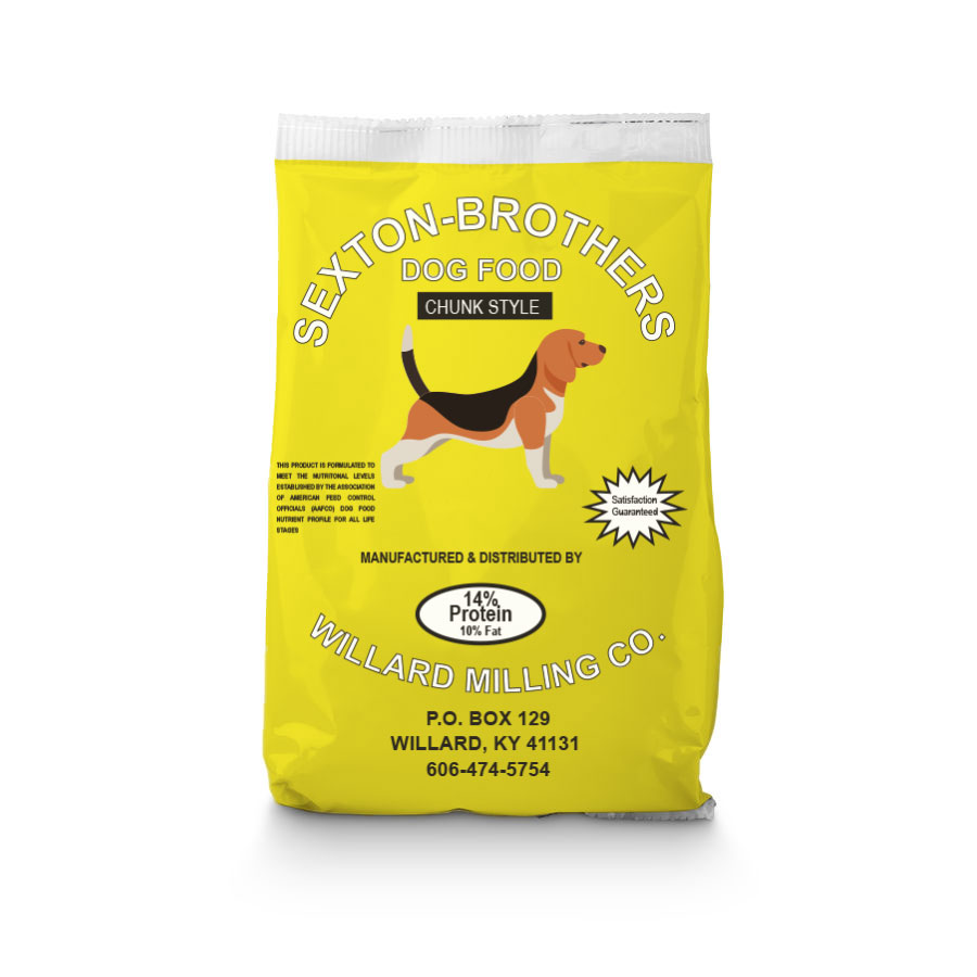 14/10 SEXTON BROTHERS DOG FOOD 50 LB GOLD BAG